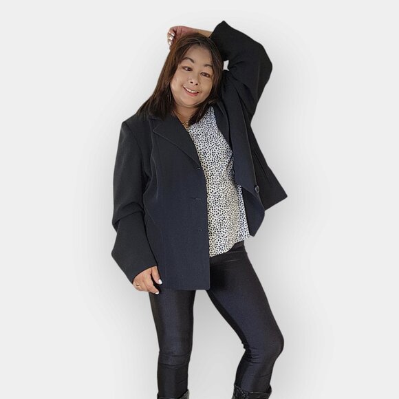 INGENUITY PETITE PLUS WOMENS SIZE 20W BLACK BLAZZER JACKET - Picture 8 of 12